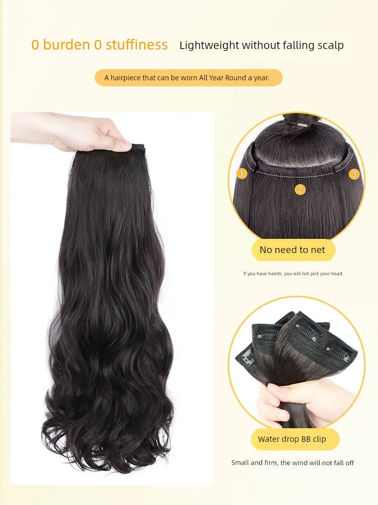 Long Hair Artificial Human Wig Big Wave & Curly Hair Fluffy Hair Extension