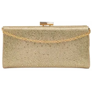 Lotus Chandra Gold Diamante Clutch Bag