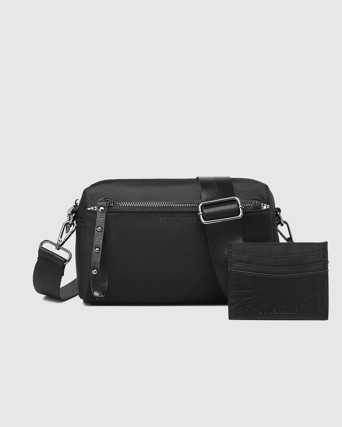 LOUENHIDE Rowie Nylon Crossbody Bag - Black