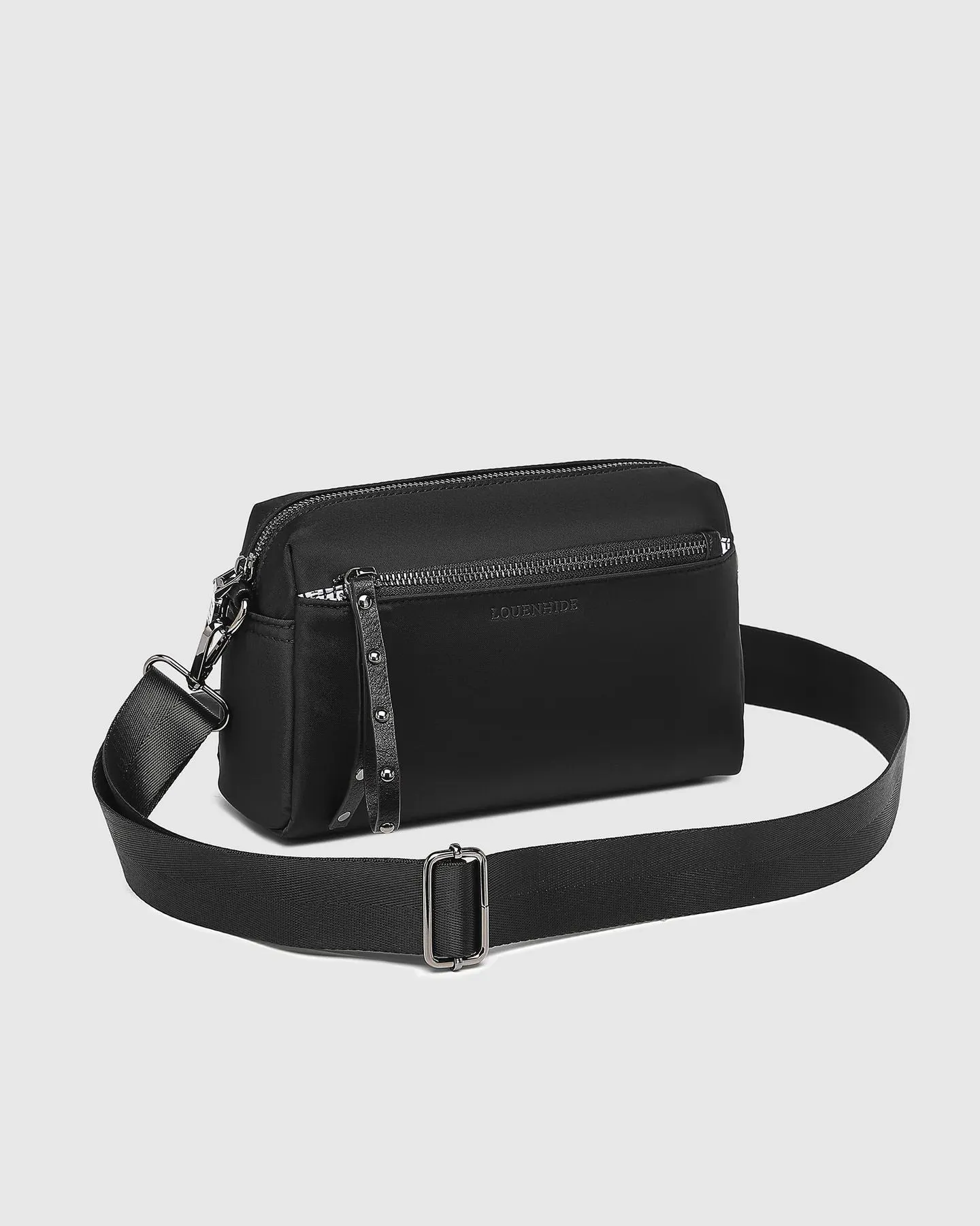 LOUENHIDE Rowie Nylon Crossbody Bag - Black