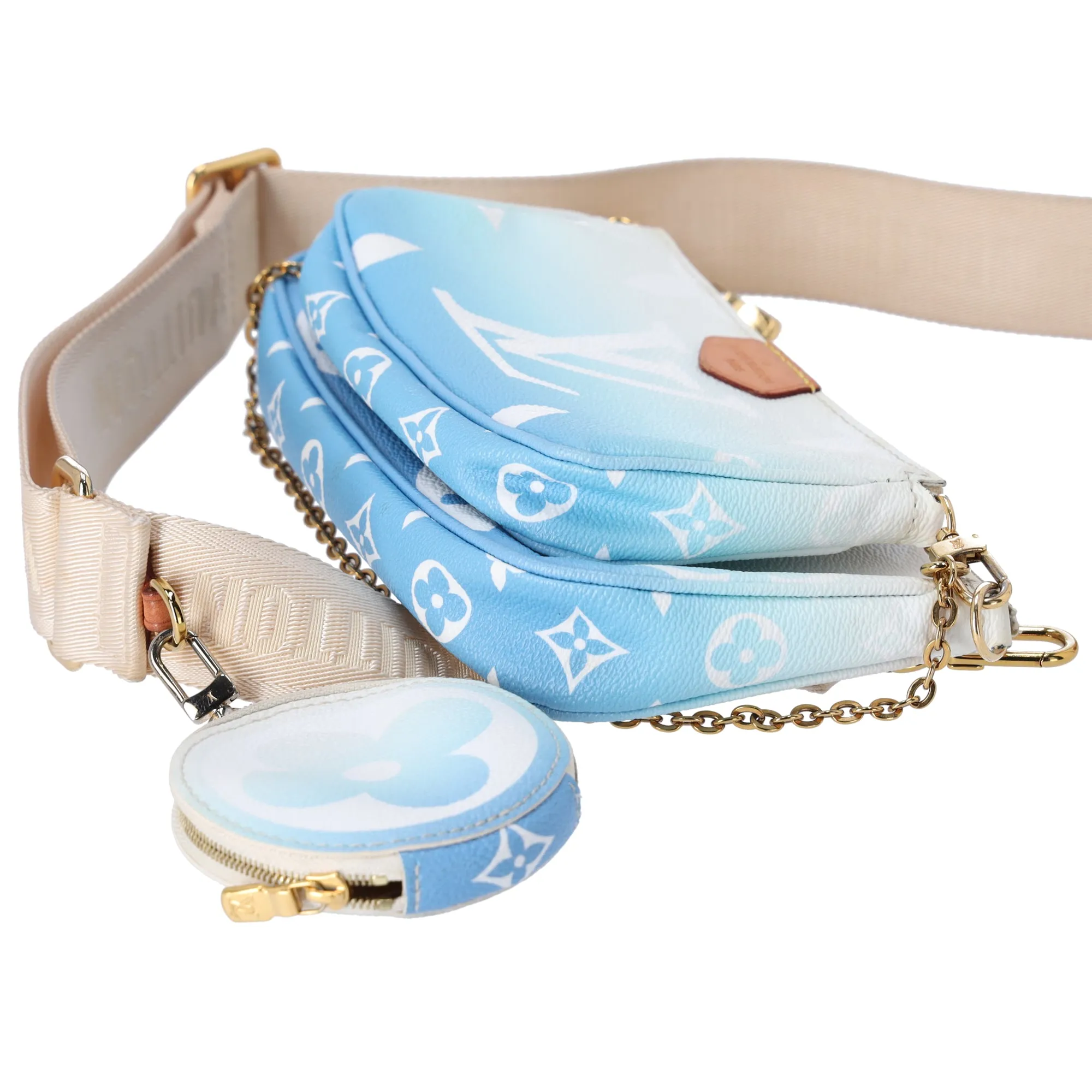 Louis Vuitton By The Pool Multi Pochette Accessories Giant Monogram Blue