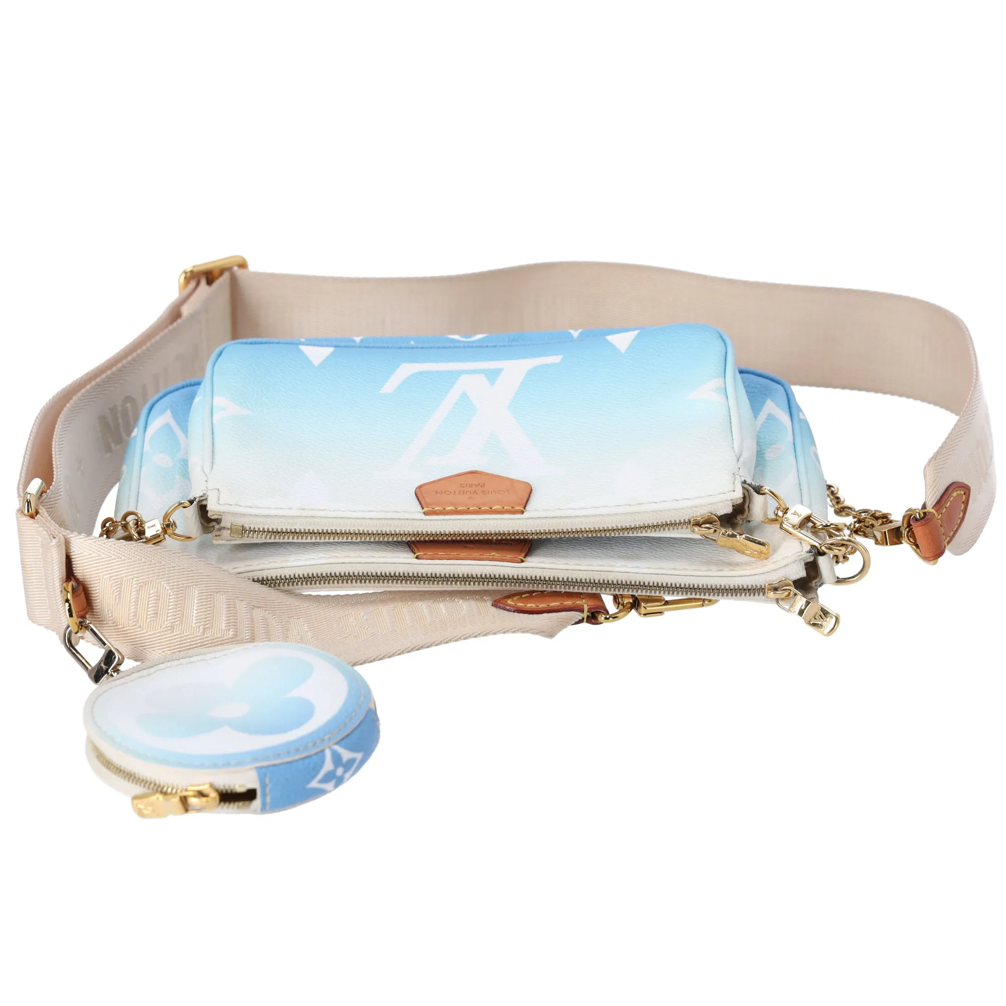 Louis Vuitton By The Pool Multi Pochette Accessories Giant Monogram Blue
