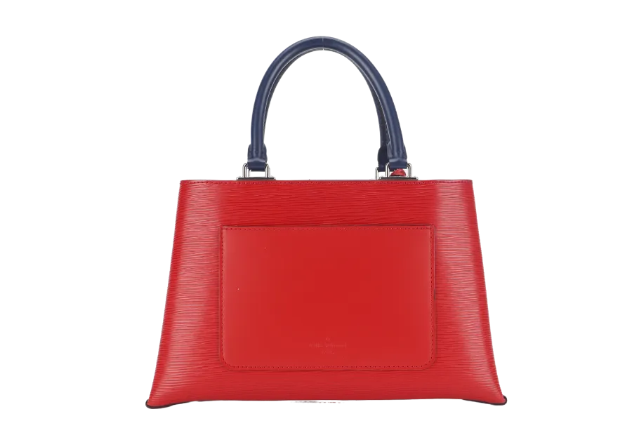 LOUIS VUITTON KLEBER PM RED EPI LEATHER SILVER HARDWARE WITH STRAPS AND DUST COVER