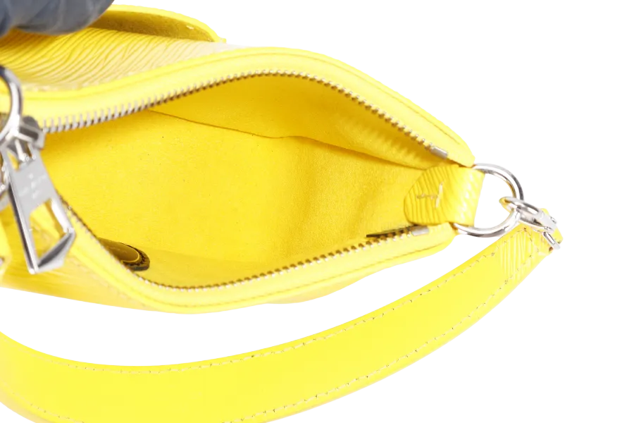 LOUIS VUITTON M21702 LV x YAYOI KUSAMA MARERINI YELLOW EPI LEATHER WITH STRAPS, MIRROR AND DUST COVER