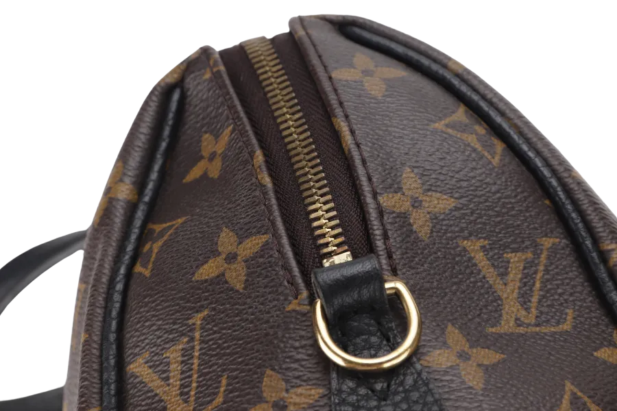 LOUIS VUITTON M50058 RETIRO BLACK LEATHER MONOGRAM CANVAS GOLD HARDWARE WITH STRAP