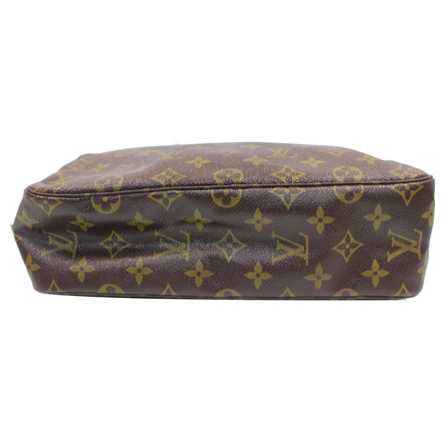 LOUIS VUITTON Trousse Toilette 28 Monogram Canvas Cosmetic Pouch Brown