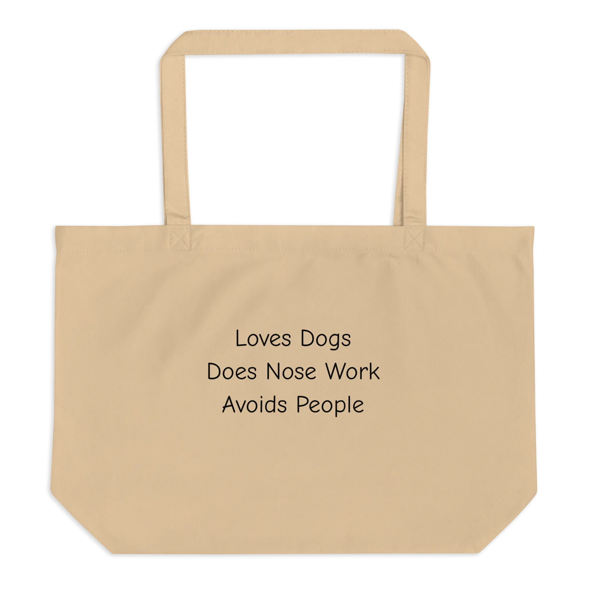Loves Dogs, Does Nose Work X-Large Tote/ Shopping Bags