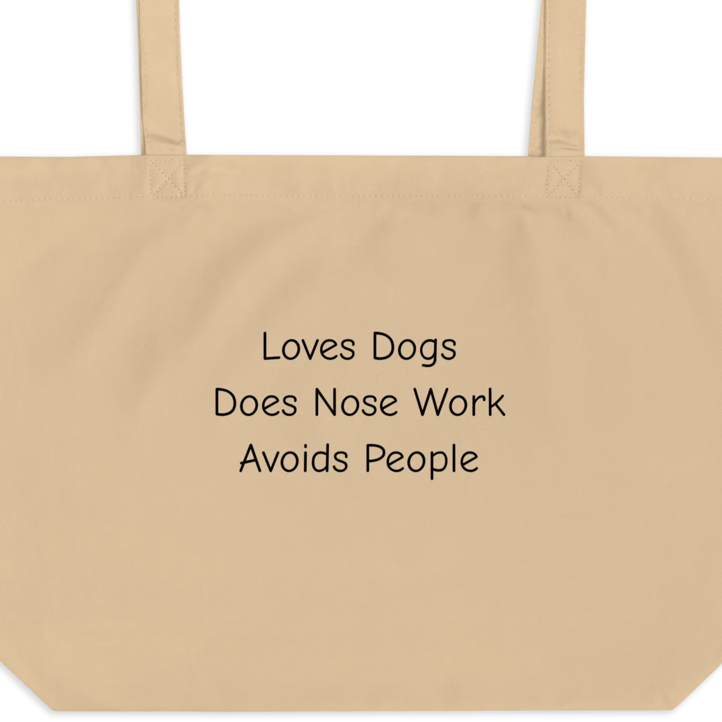 Loves Dogs, Does Nose Work X-Large Tote/ Shopping Bags