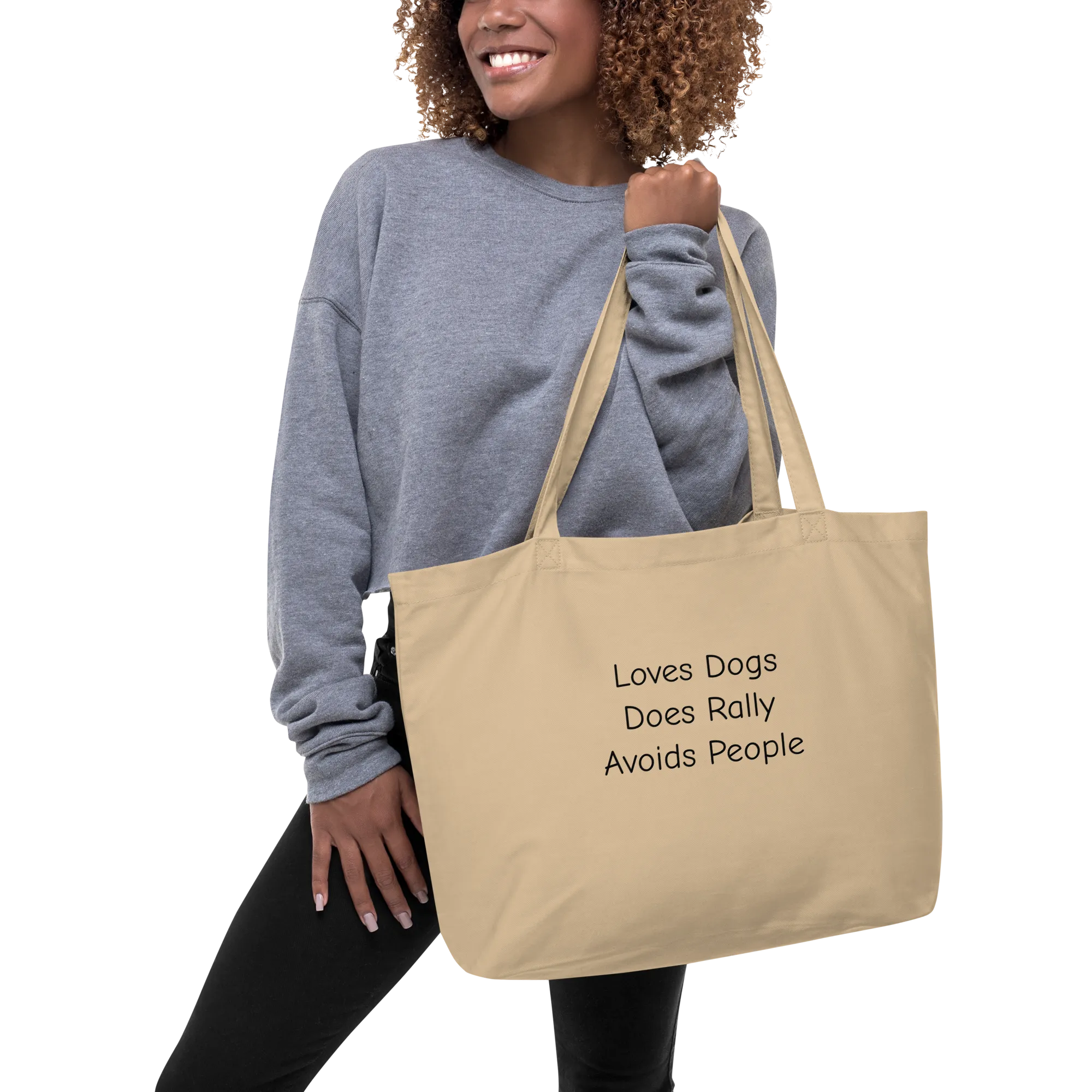Loves Dogs, Does Rally X-Large Tote/ Shopping Bags