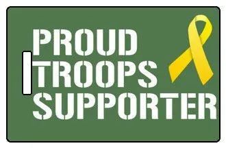 Luggage Pros "Proud Troops Supporter" Luggage Tag