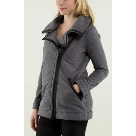 Lululemon Moto Jacket Ambient Fleece Grey Size 8