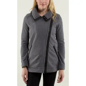 Lululemon Moto Jacket Ambient Fleece Grey Size 8