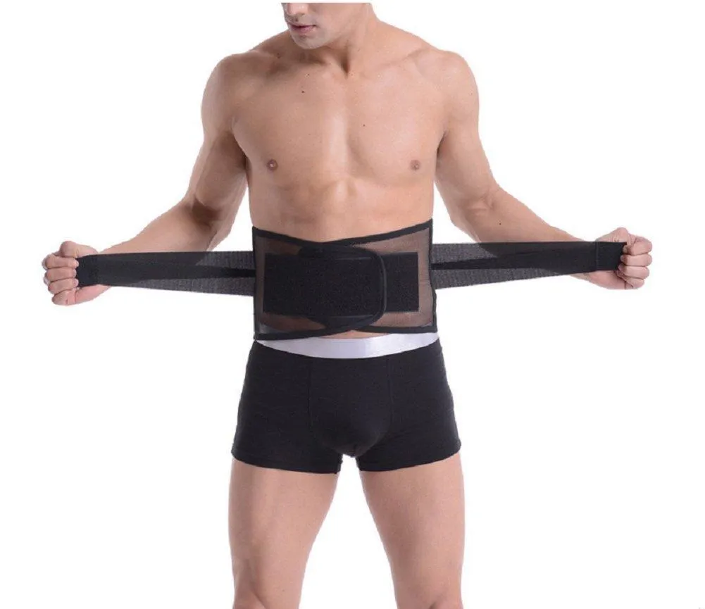 Lumbar Back Brace -  w/ Dual Sided Adjustable Compression Straps