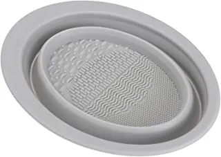 Lurrose Makeup Brush Cleaning Mat Folding Cosmetic Brush Cleaner Pad Makeup Brush Cleaning Bowl Cleaning Brush Scrubber Mat with Suction Cup