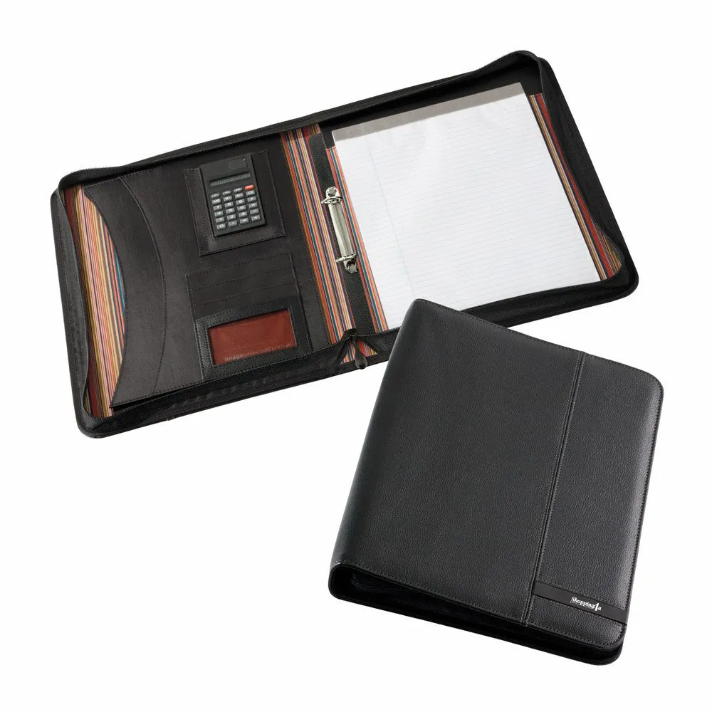 Madrid A4 Zippered Compendium w/ Calculator
