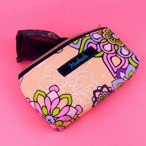Mandala Magnifica Peach Sunglasses bag, glasses case. Exclusive Design