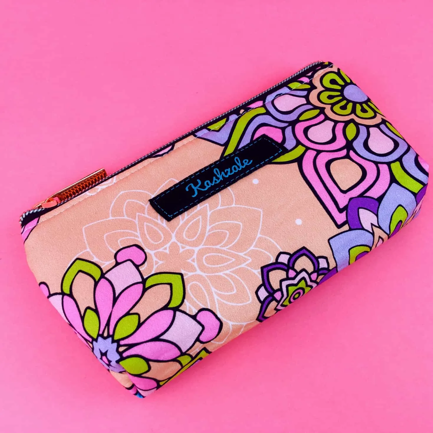 Mandala Magnifica Peach Sunglasses bag, glasses case. Exclusive Design