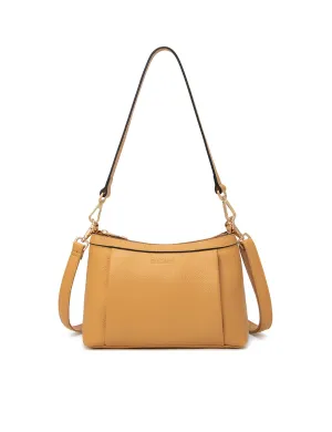 MARCIA LEATHER XBODY BAG- BLACK- E1-0830-DIJON-SALE