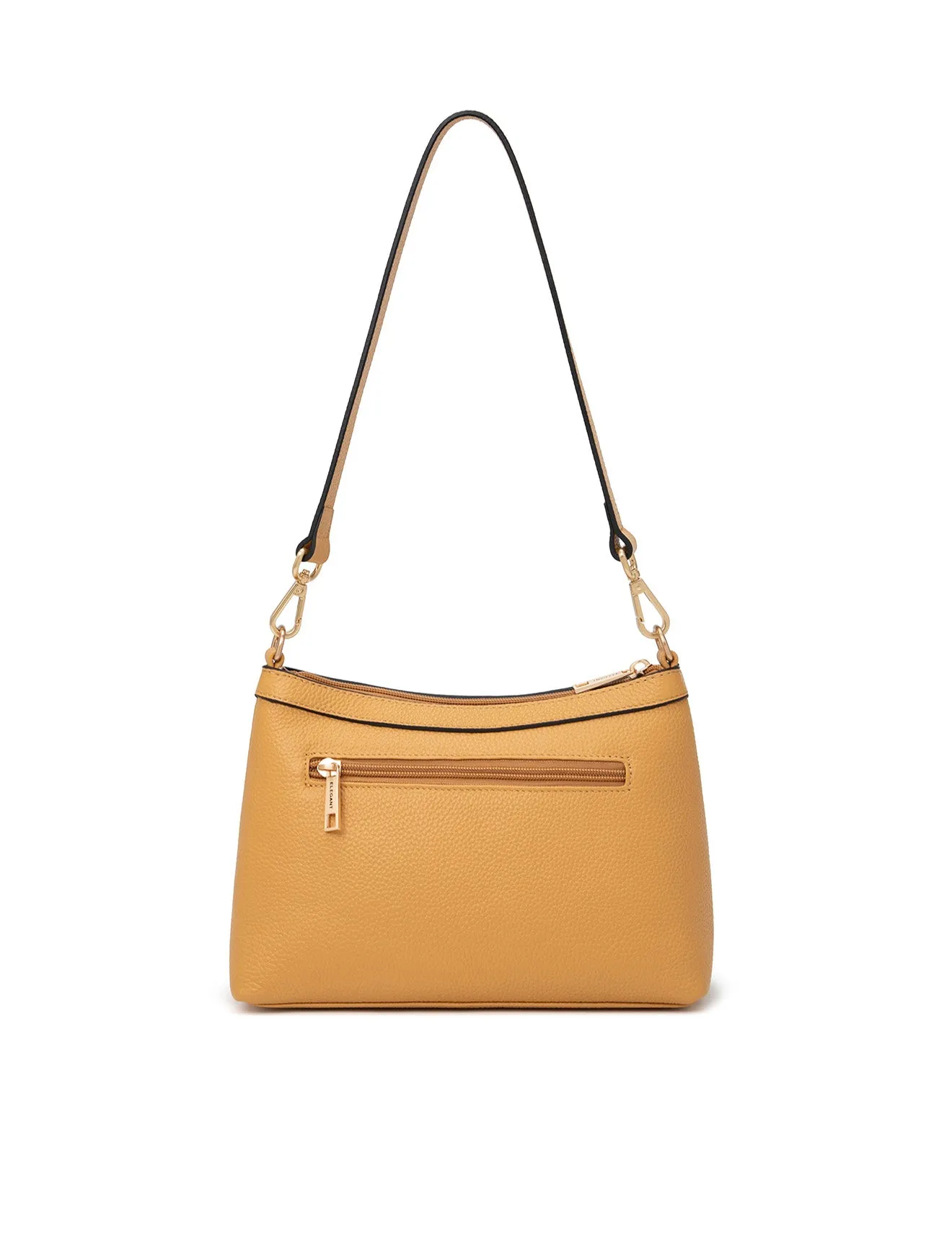 MARCIA LEATHER XBODY BAG- BLACK- E1-0830-DIJON-SALE