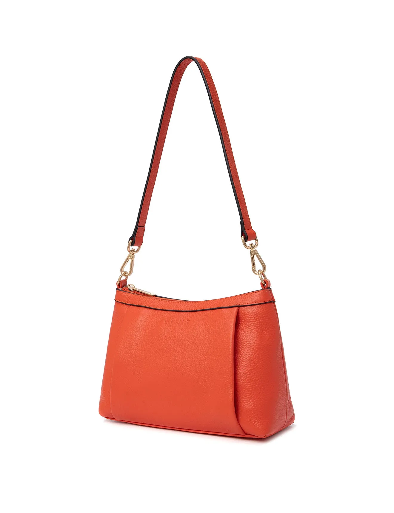 MARCIA LEATHER XBODY BAG-E1-0830-TANGERINE