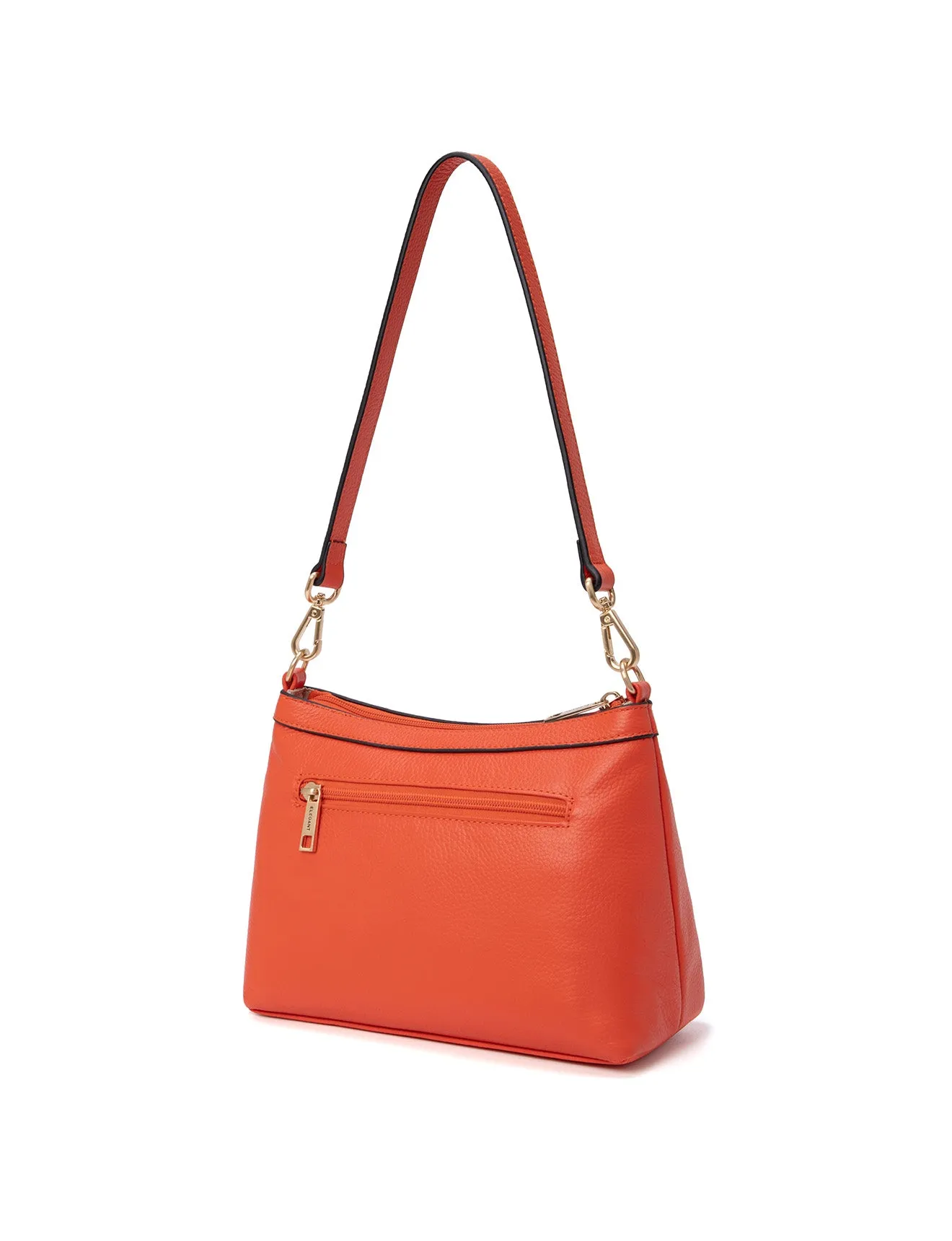 MARCIA LEATHER XBODY BAG-E1-0830-TANGERINE
