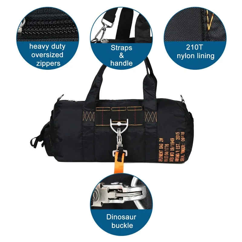 Maverick Tactical Duffel Bag Travel Bag Cabin Bag Parachute Bag in Black