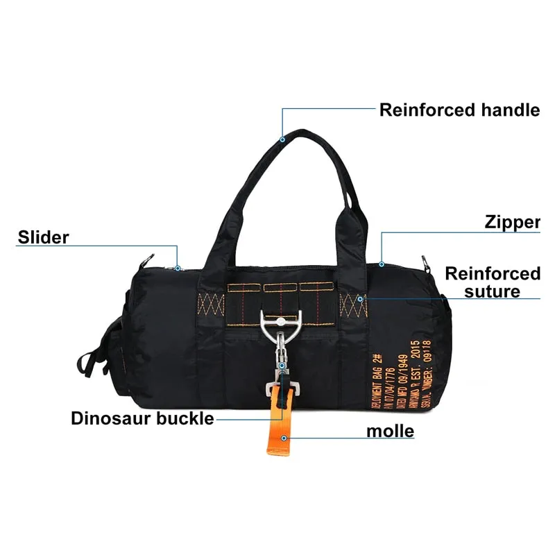 Maverick Tactical Duffel Bag Travel Bag Cabin Bag Parachute Bag in Black