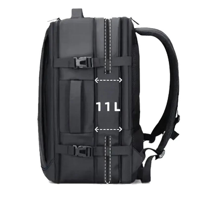 Men Backpack Waterproof 17 Inch Laptop Black