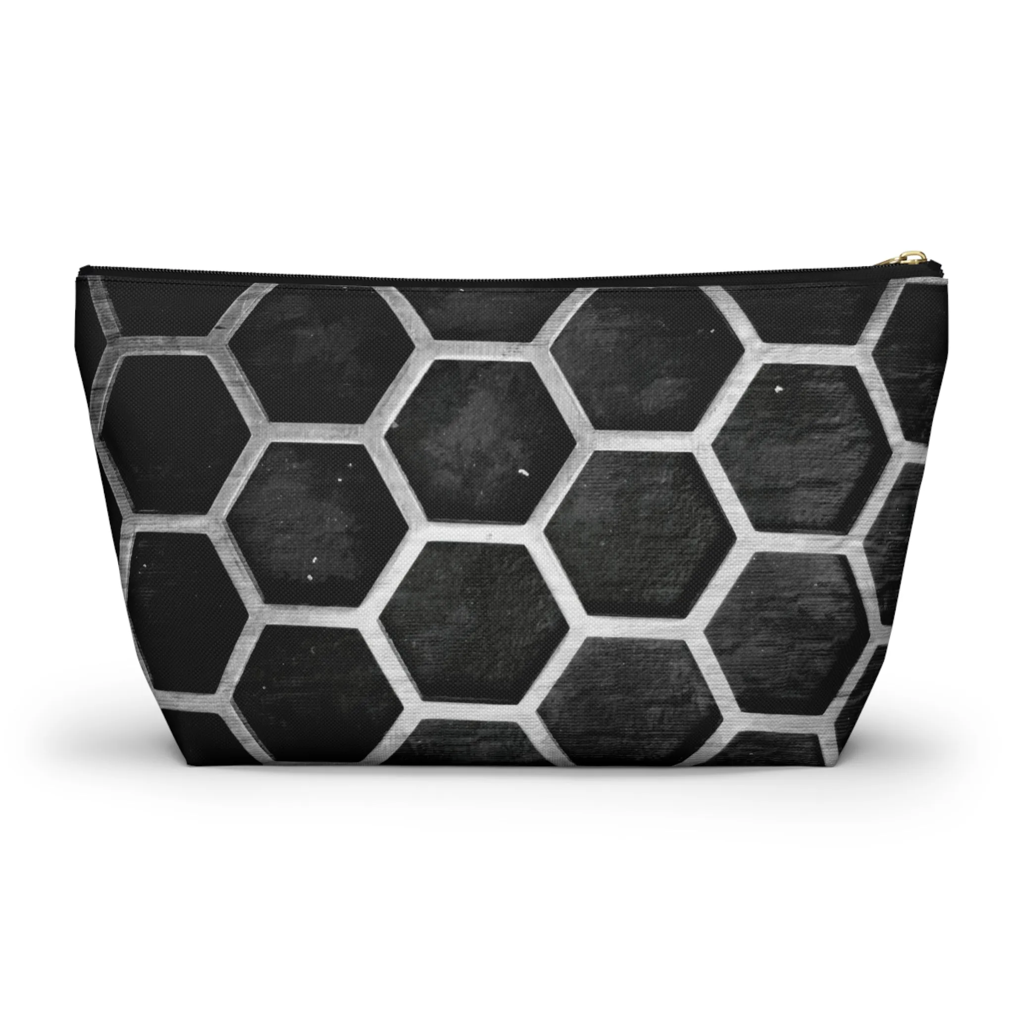 Metalic Black- Accessory Pouch w T-bottom