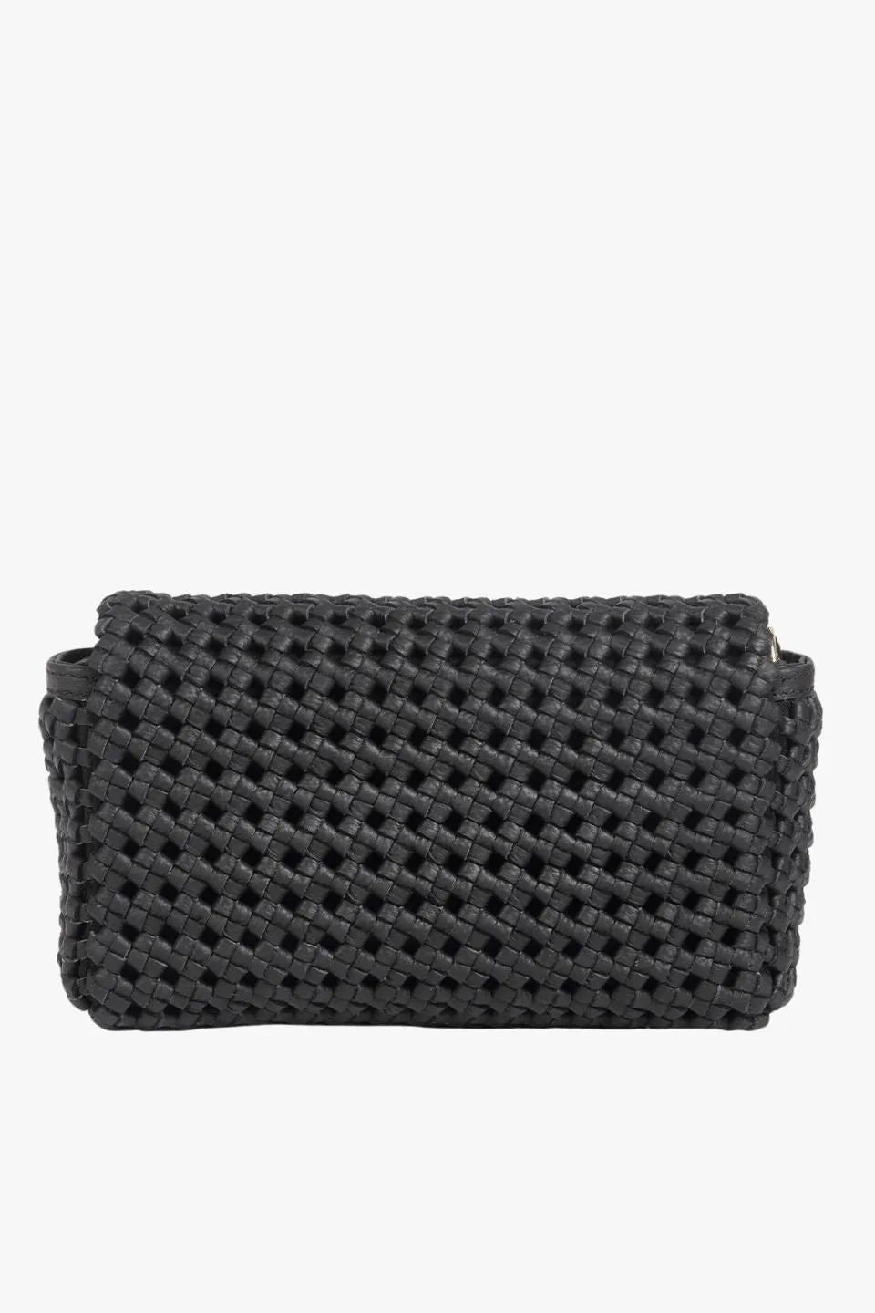 Milla Black Fine Braid Mini Shoulder Bag
