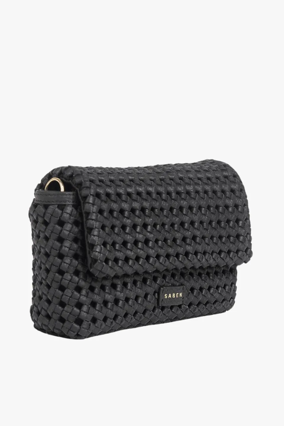 Milla Black Fine Braid Mini Shoulder Bag
