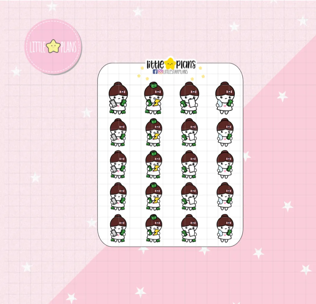 Mimi Adulting Bills: Electricity, Water, Tackle Debt, Cellphone Planner Stickers