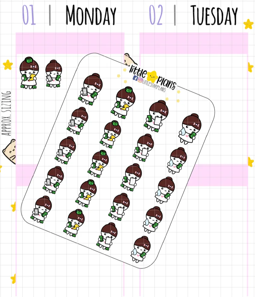 Mimi Adulting Bills: Electricity, Water, Tackle Debt, Cellphone Planner Stickers