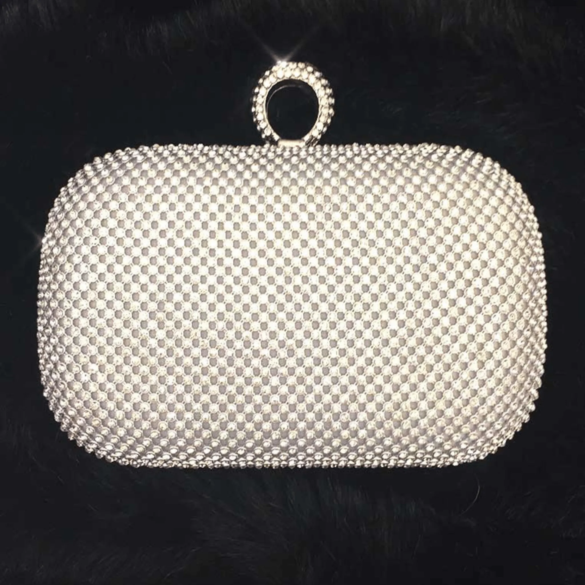 Mimi Silver Ring Clutch