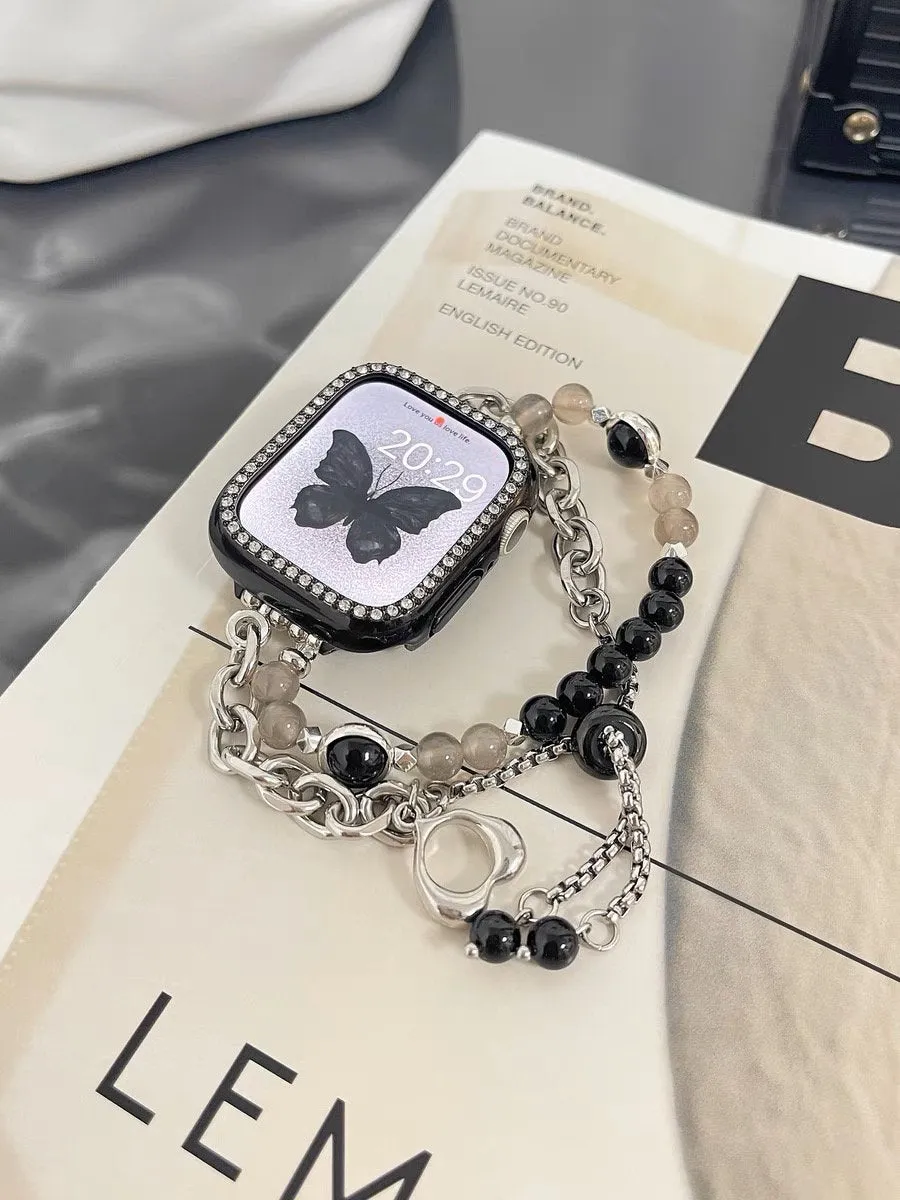 Minimalist Pearl Strap Apple Watch Band Series 1 2 3 4 5 6 7 8 9 Ultra Generation 38mm 40mm 41mm 42mm 44mm 45mm 49mm Chain Apple Watch Strap