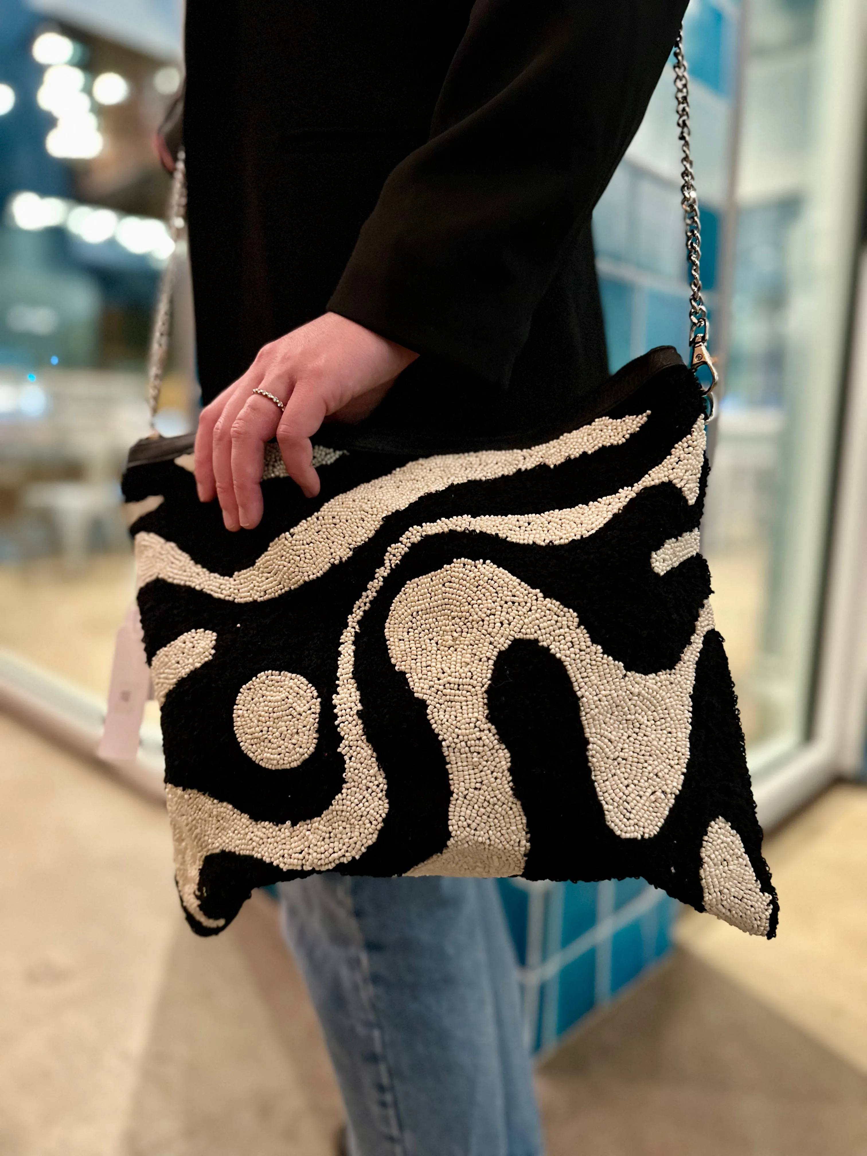 Modern Art Embellished Purse