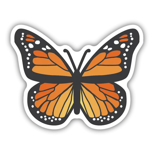 Monarch Butterfly Sticker
