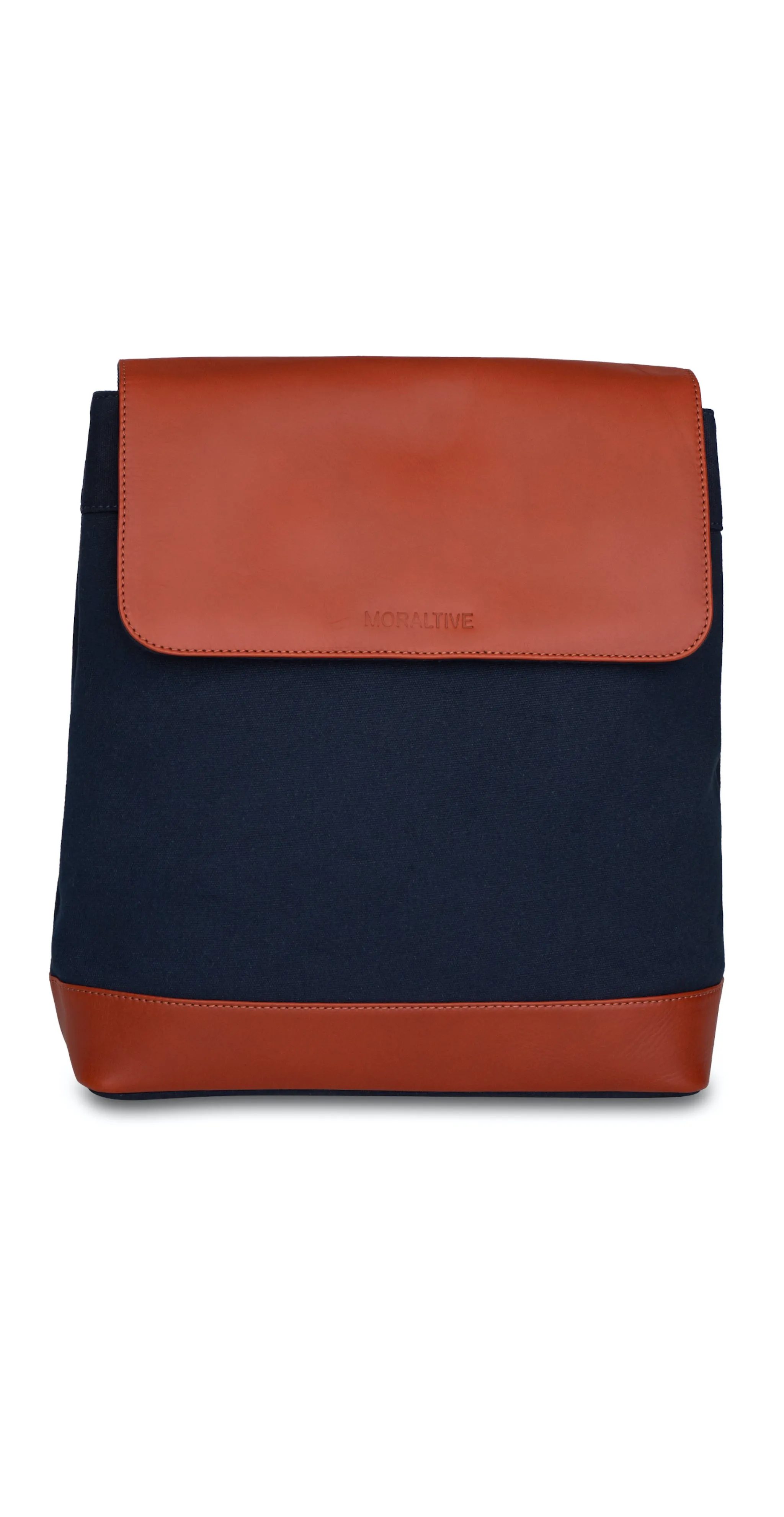 Moraltive Rucksacks - Navy Blue & Tan