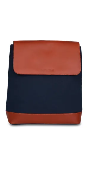 Moraltive Rucksacks - Navy Blue & Tan