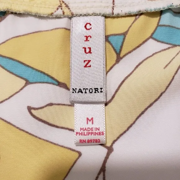 Natori Cruz Long Silky Polyester Zip Front Robe M