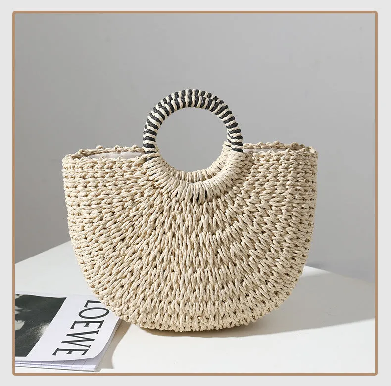 Natural Shell Decor Straw Bag | ALPHONSINA