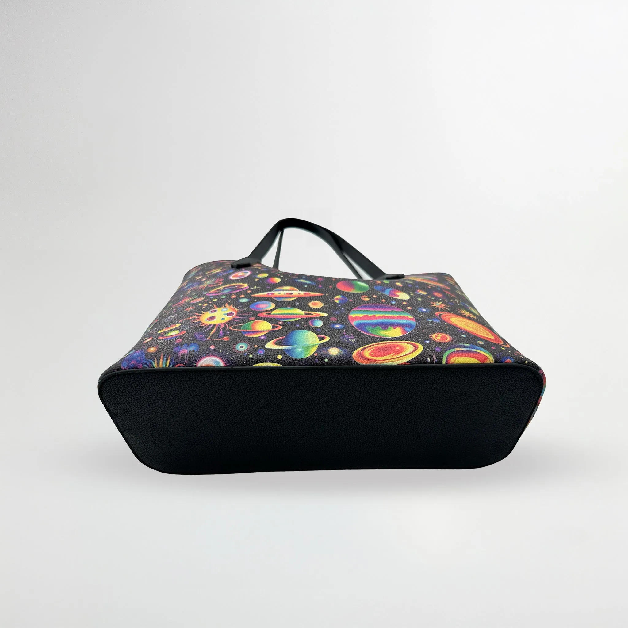 Nebula Nomads Leather Vegan Tote Bag