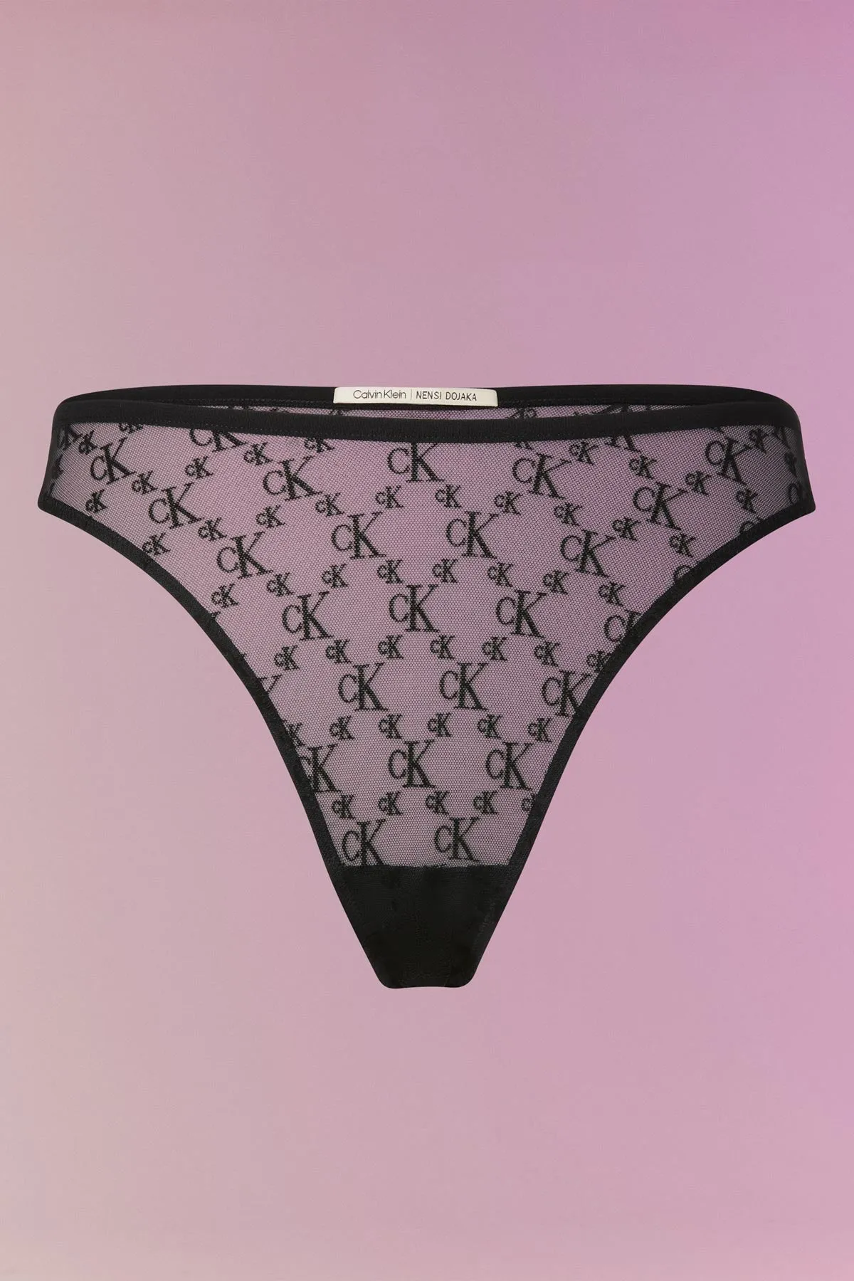 NENSI DOJAKA | MINIMALIST MICRO FLOCKED HIGH-WAIST TANGA