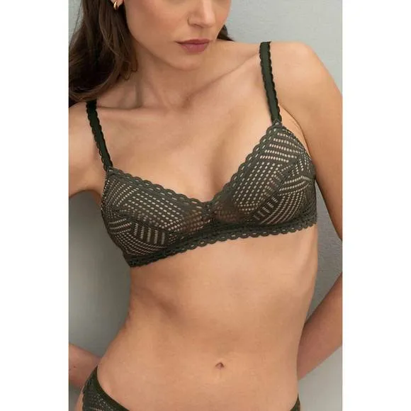 NEW ANTIGEL BOUDOIR DE FILLES nonwire triangle bra in eclat aventure