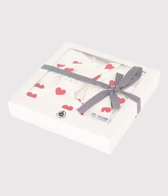NEWBORN BABY HEART PATTERNED GIFT SET