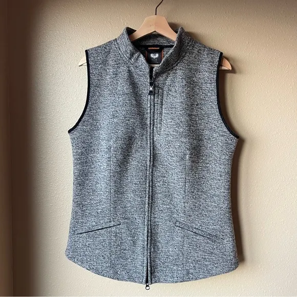Noel Asmar Equestrian Vest Women’s Size XL Gray Full Zip Wool Blend Horse Riding