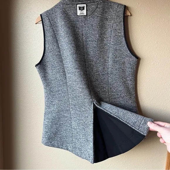 Noel Asmar Equestrian Vest Women’s Size XL Gray Full Zip Wool Blend Horse Riding