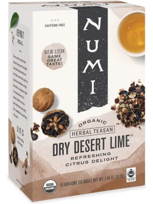 Numi, Dry Desert Lime, 18 Non-GMO Tea Bags