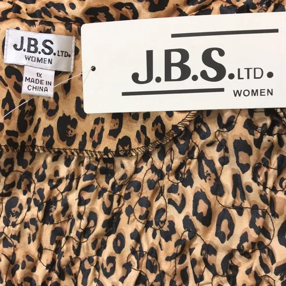 NWT J.B.S. LTD Leopard 🐆 Print &amp; Sequin Full Zippered Jacket