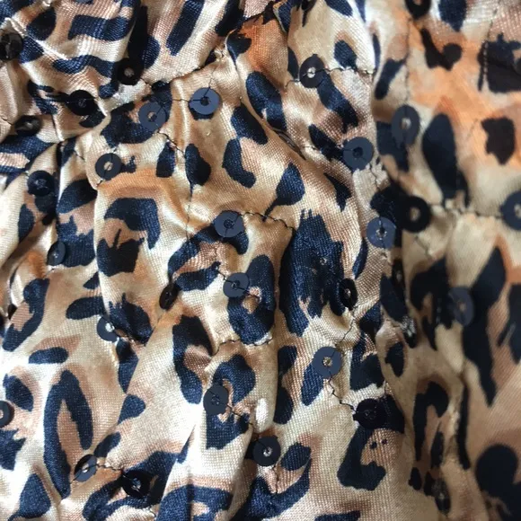 NWT J.B.S. LTD Leopard 🐆 Print &amp; Sequin Full Zippered Jacket